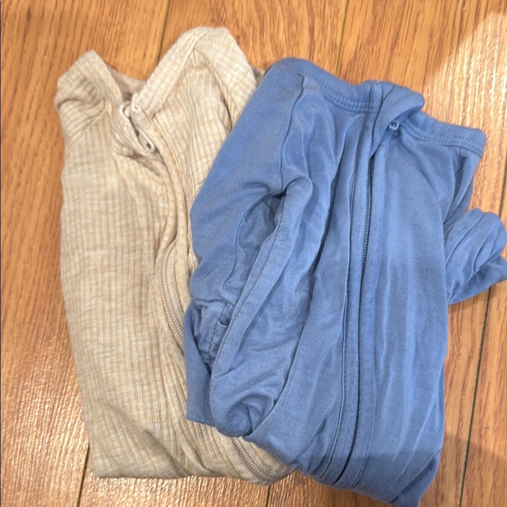 Little Sleepies oatmeal preemie and blue micro preemie